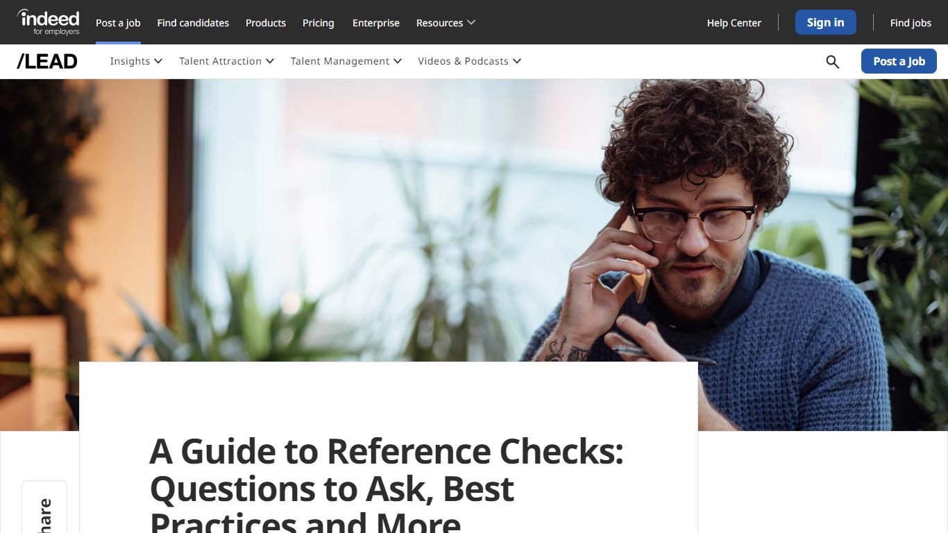 A Guide to Reference Checks: Questions to Ask, Best Practices ... - Indeed